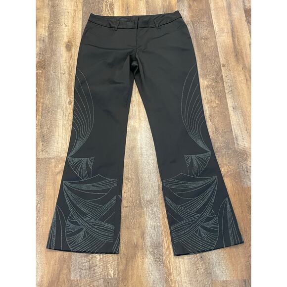 Express Black embellished flare leg dressy slacks/pants  9/10 - Picture 1 of 11